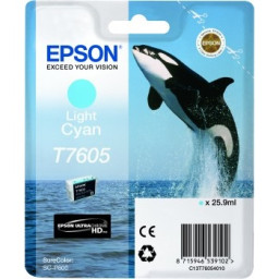 C.t.EPSON T7605 cian claro (light cyan) 26ml. SureColor SC-P600 (orca)