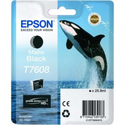 C.t.EPSON T7608 negro mate (matte black) 26ml. SureColor SC-P600 (orca)
