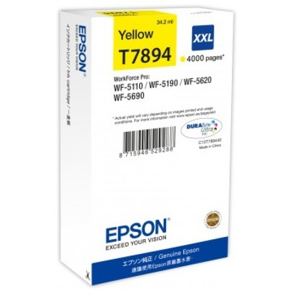 C.t.EPSON #T7894 XXL amarillo WF5110 WF5190 WF5620 WF5690 4.000p. #PROMO#