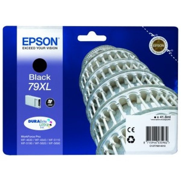 C.t. EPSON #79XL negro WorkForce Pro WF 5xxx WF4630 WF4640 WF5110 WF5190 WF5620 WF5690 (T.Pisa)