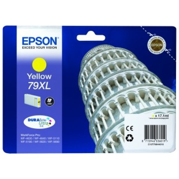 C.t. EPSON #79XL amarillo WorkForce Pro WF 5xxx WF4630 WF4640 WF5110 WF5190 WF5620 WF5690 (T.Pisa)