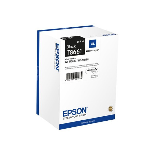 C.t. EPSON T8661 XL negro WorkForce 2.500p. WF-M5190 WF-M5690 #PROMO#
