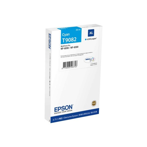 C.t.EPSON WF6090 WF6590 XL cian WorkForce WF-6xxx (T908240)