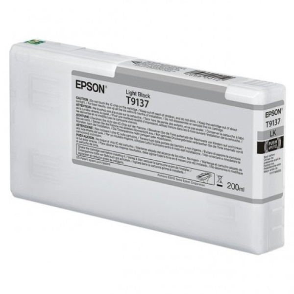 C.t.EPSON T9137 negro claro=gris (light black) 200ml. SureColor SC-P5000