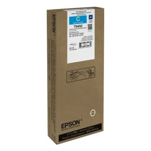 C.t. EPSON T9452 XL cyan 5000s 5000p. WF-C5210 WF-C5290 WF-C5710 WF-C5790 #PROMO