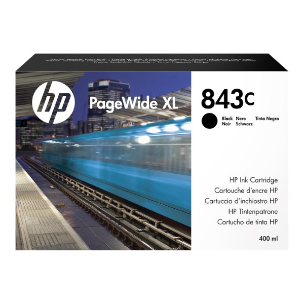 C.t. HP #843C XL negro 400ml PageWide XL4000 4100 4500 4600 5000 5100