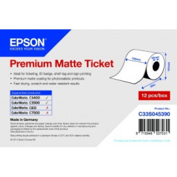 Rollo papel EPSON Premium Matte Ticket ColorWorks C3400 C3500 C831 C7500 - 102mm x 50m. (continua)