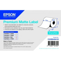 Rollo etiquetas EPSON Premium Matte Lab ColorWorks C3400 C3500 C831 C7500 - 76mm x 35m. (continua)