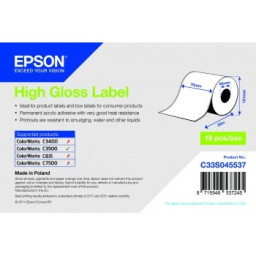 Rollo etiquetas EPSON High Gloss Label ColorWorks C3400 C3500 C831 C7500 - 76mm x 33m. (continua)