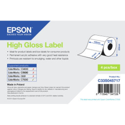 Rollo etiquetas EPSON High Gloss Label ColorWorks C7500 - 102mm x 51mm, 2310etiq