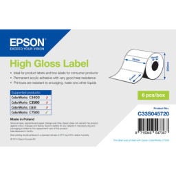 Rollo etiquetas EPSON High Gloss Label ColorWorks C7500 - 76mm x 51mm, 2310etiq