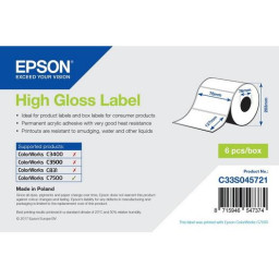 Rollo etiquetas EPSON High Gloss Label ColorWorks C7500 - 76mm x 127mm, 960etiq