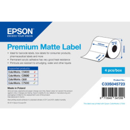 Rollo etiquetas EPSON PE Matte Label ColorWorks C7500 - 102mm x 76mm, 1570etiq.