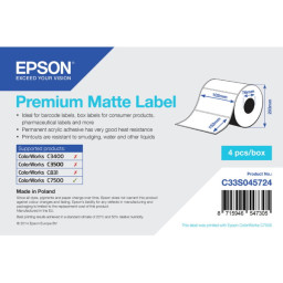 Rollo etiquetas EPSON PE Matte Label ColorWorks C7500 - 102mm x 152mm, 800etiq.