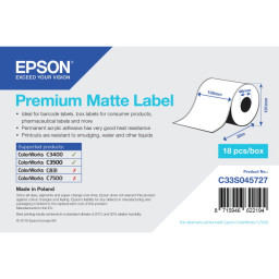 Rollo etiquetas EPSON PE Matte Label ColorWorks C3400 C3500 - 105mm x continua 35m.