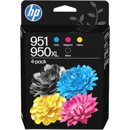 Pack (4) C.t.HP #951CMY + #950XLBK (sustituye a 6ZC65AE) 4-pack Pack (4) C.t.HP #951CMY + #950XLBK (sustituye a 6ZC65AE) 4-pack