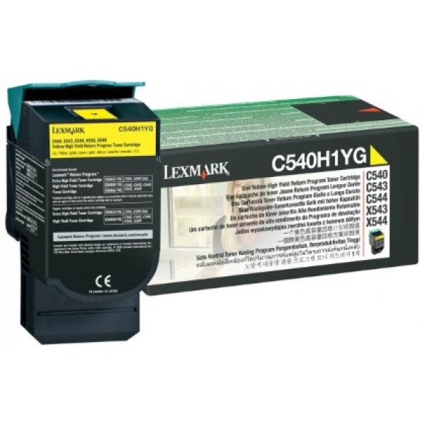 Toner LEXMARK C540 C543 C544 X543 X544 amarillo 2.000p. HC Return