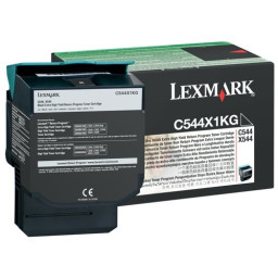 Toner LEXMARK C544 C546 X544 X546 negro 6000p. Extra HC Return