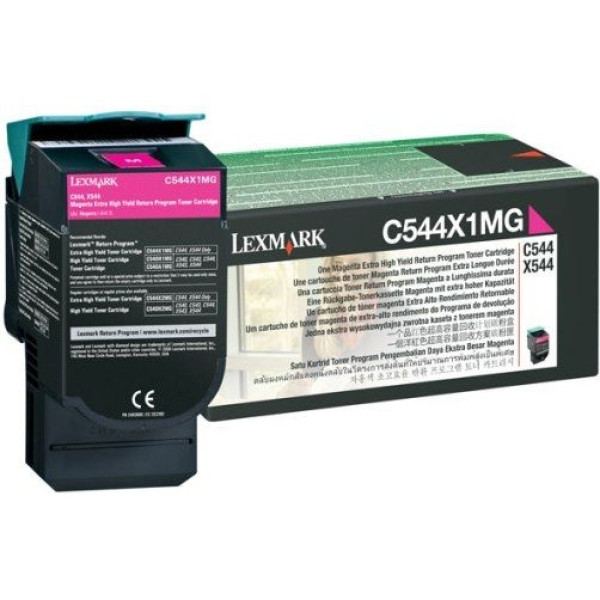 Toner LEXMARK C544 C546 X544 X546 magenta 4000p. Extra HC Return