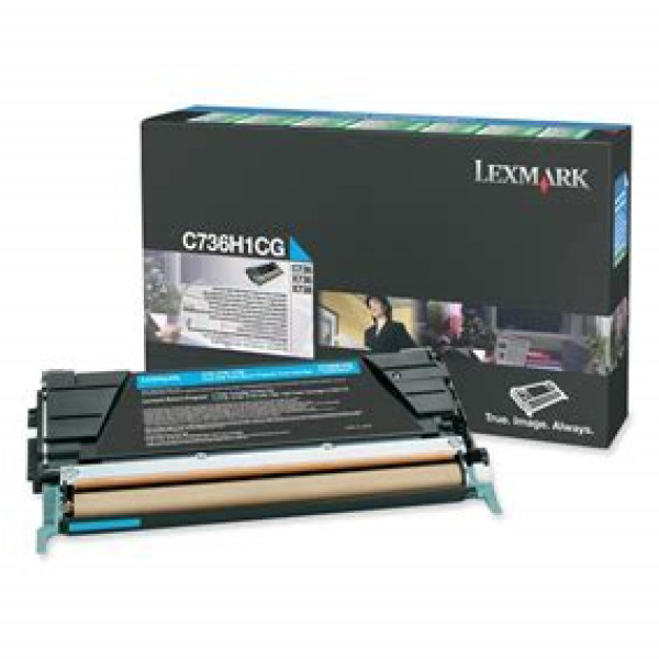 Toner LEXMARK C736 X736 X738 cian 10000p. Return