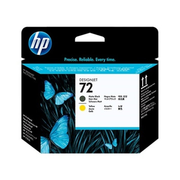 Cabezal HP #72 negro mate y amarillo 