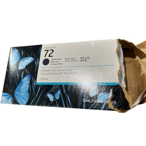 C.t. HP #72 negro mate 130ml (Matte black) **caja dañada**