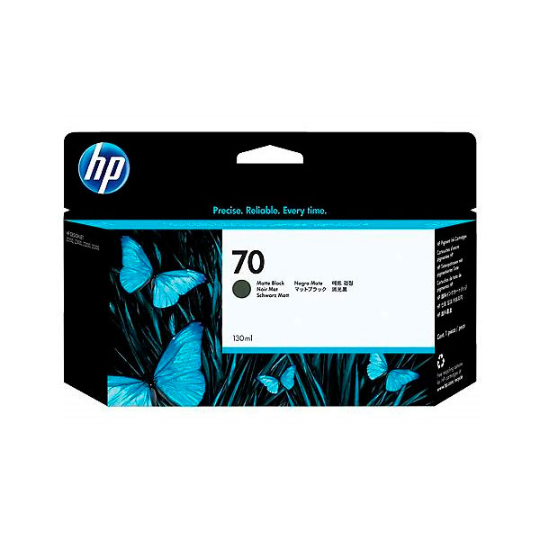 C.t.HP #70 negro mate con tinta Vivera de 130 ml.