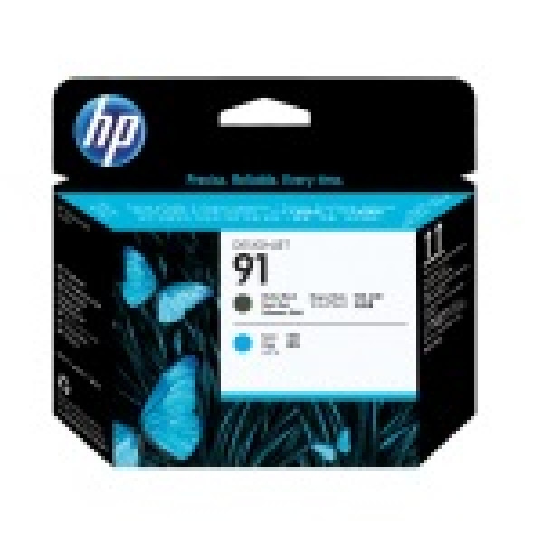 Cabezal HP #91 cian y negro mate 