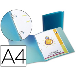 Carpeta 2 anillas LIDERPAPEL DIN A4 mini Axul