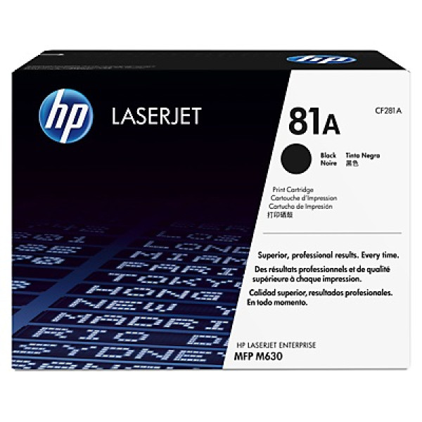 Toner HP #81A Lj Enterprise M604 M605 M606 M630 negro 10.500p.