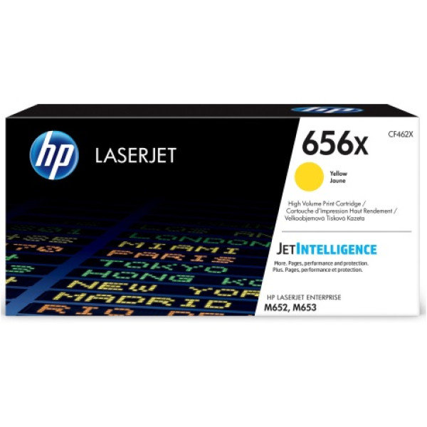 Toner HP #656X amarillo Enterprise M652 M653 22.000p.