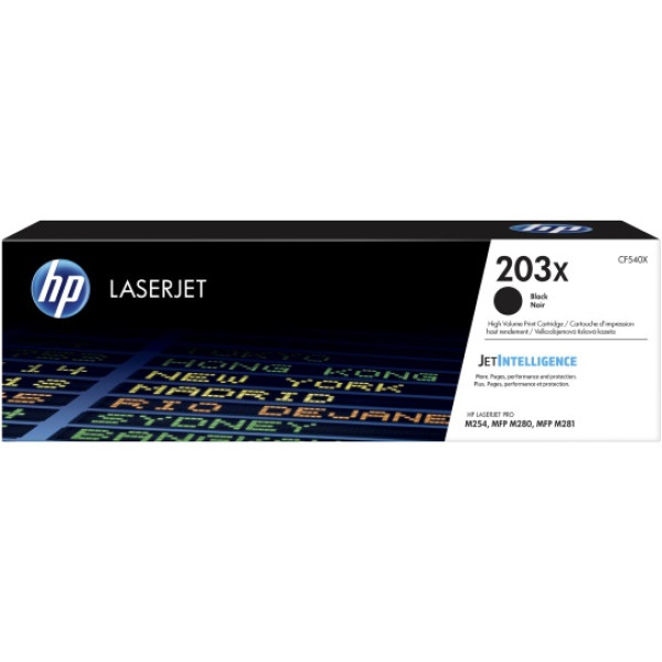 Toner HP #203X negro Ljet Pro M254, MFP M280, MFP M281  3.200p.