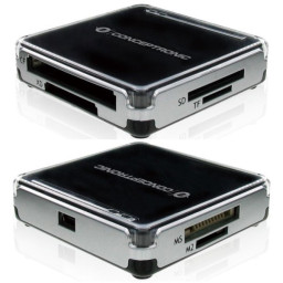 CONCEPTRONIC card reader externo USB 2.0 lector tarjetas SD, microSD, CF, MS PRO, MMC