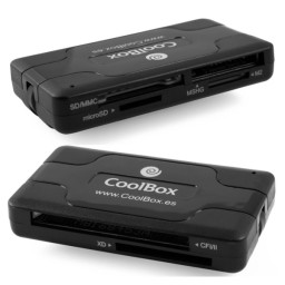 COOLBOX card reader externo CRE050 USB 2.0 lector tarjetas SD, microSD, CF, MS PRO, MMC, XD
