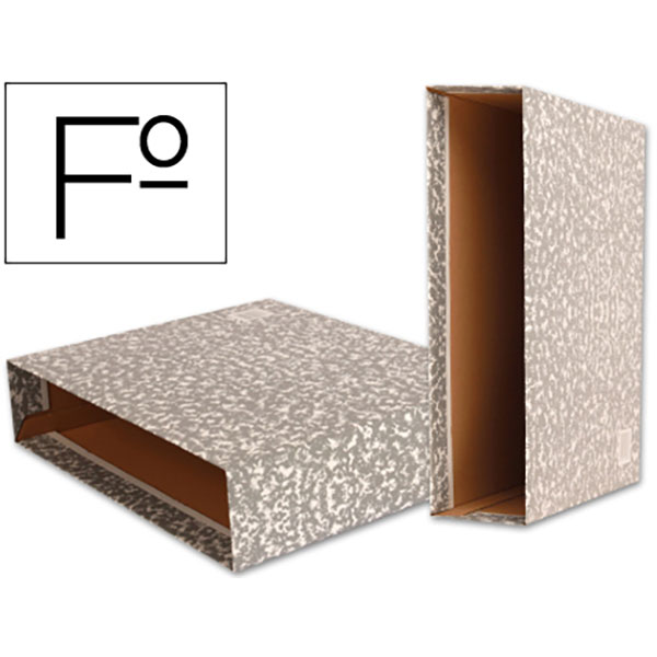 Caja archivador de palanca carton LIDERPAPEL folio para archivador Classic Red
