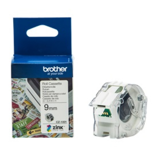 Cinta continua CZ etiquetas a color 9mm x 5m. para VC-500W