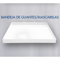 Bandeja guantes/mascarillas/pañuelos para DM-8900 metálica blanca 25x13x2,5cm
