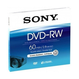 DVD-RW SONY videocámara ** 8cm 60min. 2,8GB double-side