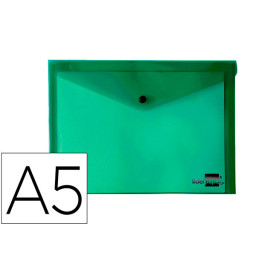 Carpeta dossier LIDERPAPEL DIN A5 Verde polipropileno transparente