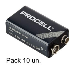 (10) Pila DURACELL LR61 - 9V PROCELL Professional (Petaca), alcalina, caja de 10unid. *canon incl.*