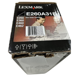 Toner LEXMARK E260 E360 E460 E462 3.500p. Return **caja dañada, interior sin abrir**