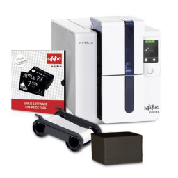 EVOLIS Duplex Price Tag solution - duplex, USB/Eth 1 ribbon blanco+200tarj.negras+software Edikio Pro