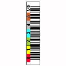 Etiqueta Ultrium LTO-7 Type M - 6dig. Horiz./Color/barcode/