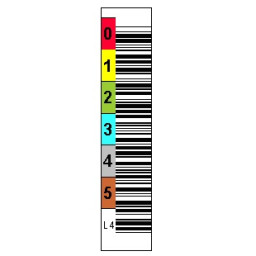 Etiqueta Ultrium LTO-4 - 6dig. Vert./Color/barcode/