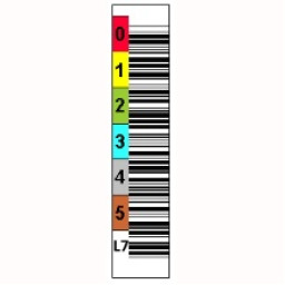 Etiqueta Ultrium LTO-7 - 6dig. Vert./Color/barcode/
