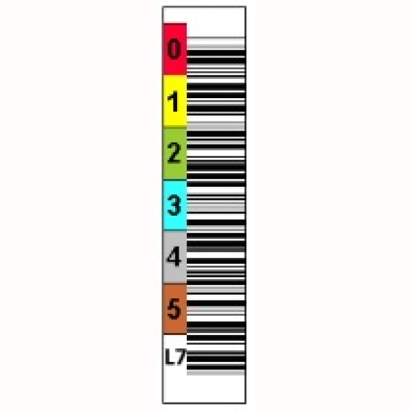 Etiqueta Ultrium LTO-7 - 6dig. Vert./Color/barcode/