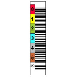 Etiqueta Ultrium LTO-9 - 6dig. Vert./Color/barcode/