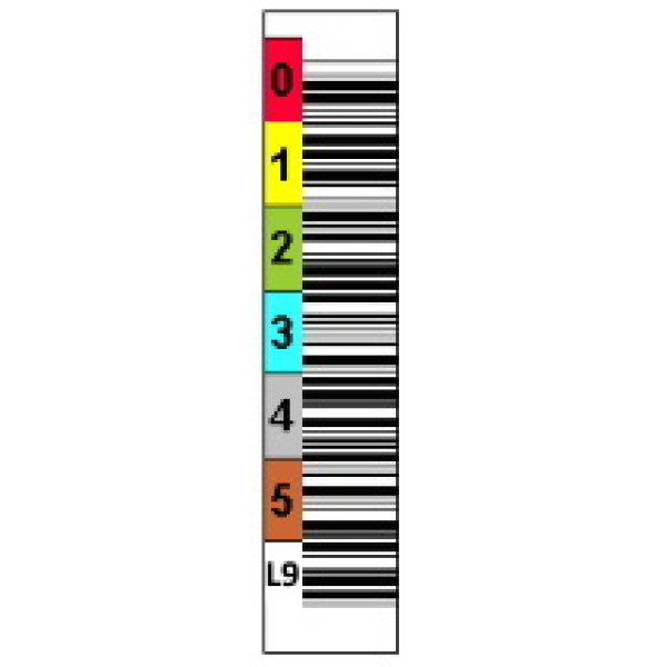 Etiqueta Ultrium LTO-9 - 6dig. Vert./Color/barcode/