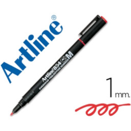 Rotulador ARTLINE Retroproyector Rojo 1mm., punta redonda  de fibra