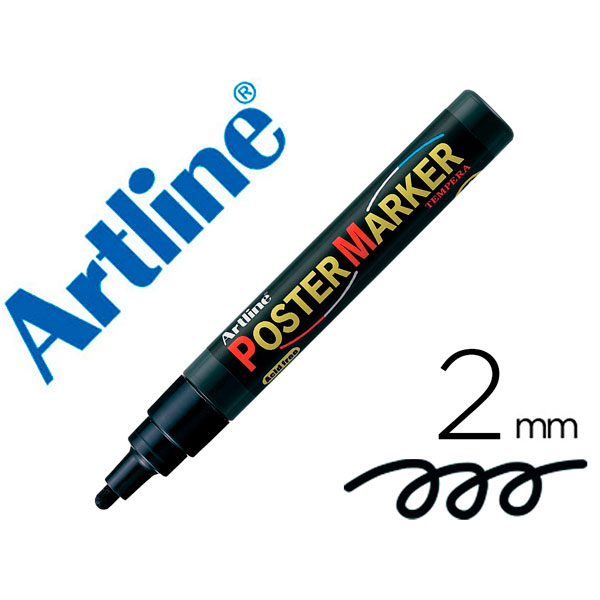 Rotulador ARTLINE Poster Market Negro 2mm., punta redonda 